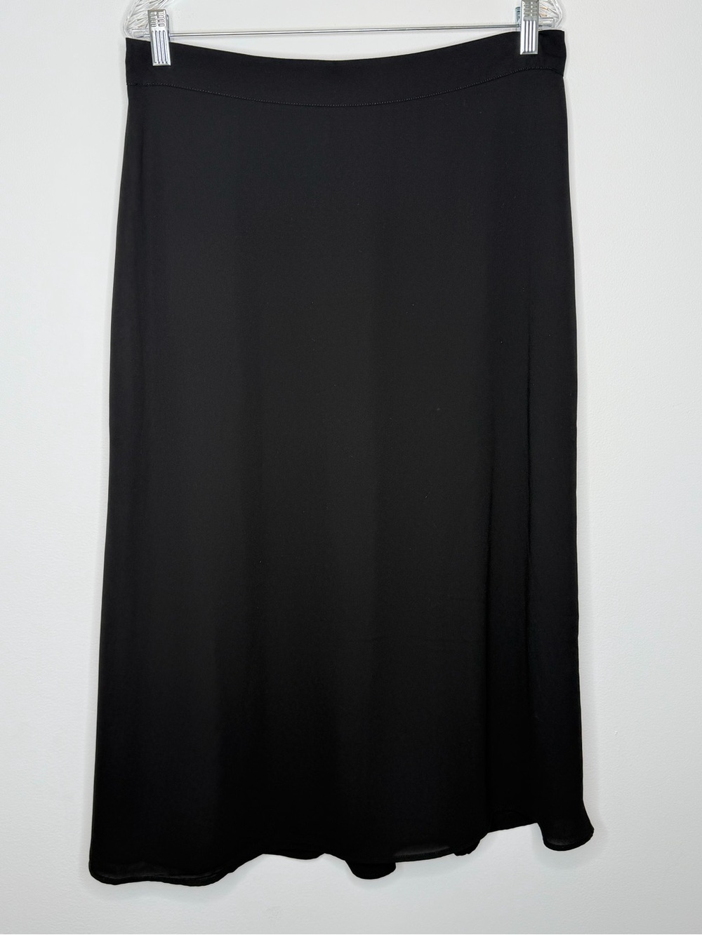 Vince Camuto Black Elastic Back Midi Skirt